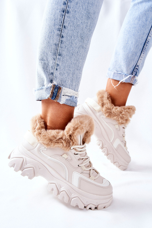 Women's Insulated Boots Light-Beige Limerick