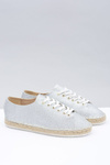Lu Boo | Silver Brocade Linen Fairy Espadrilles