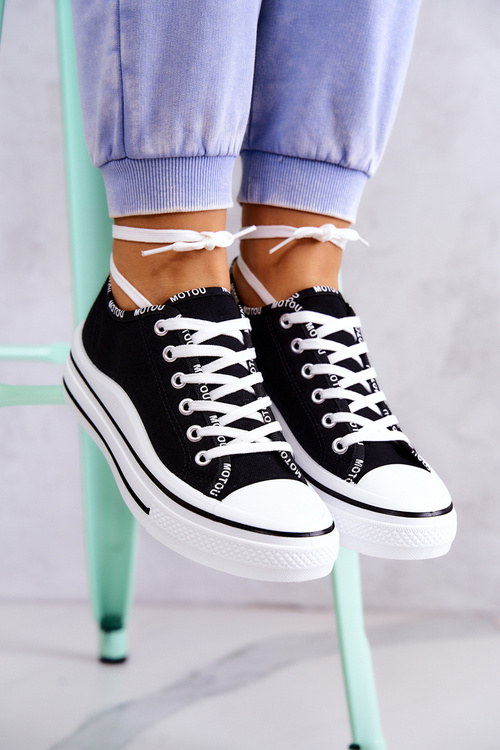 Women's Tied Sneakers Black Menifee