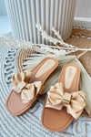 Women's Slippers With Bow Camel Rivarina