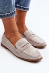 Women's Classic Gray Moccasins Olevin