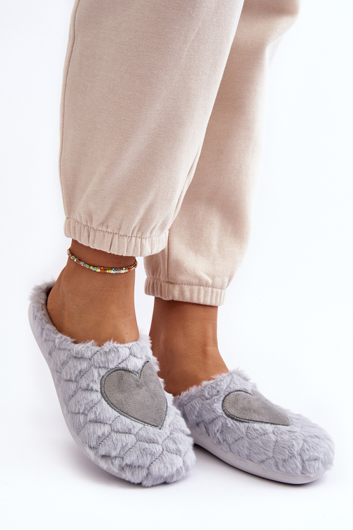Women's Furry Home Shoes Slippers Inblu EC000099 Grey
