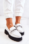 Leather Loafers Letters La.Fi 210001W-PU White