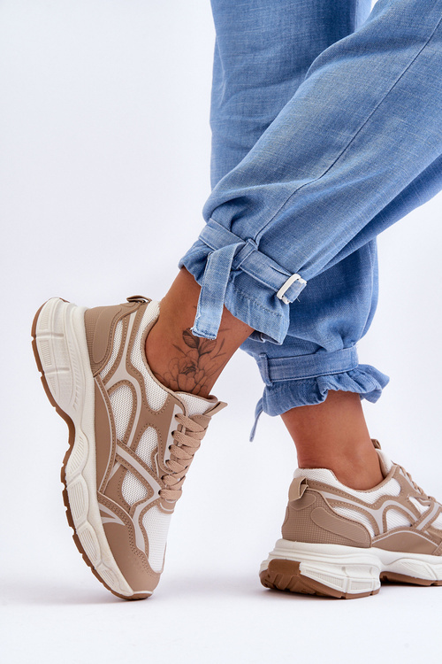 Women's Sport Shoes Beige Contiro