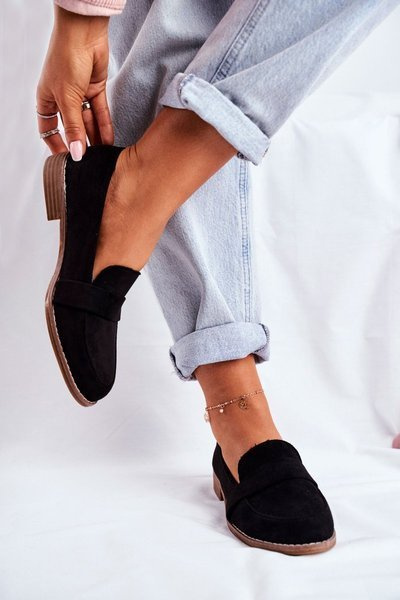 Women's Suede Half Shoes Black Cintra