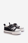Children's Fabric Velcro Sneakers Black Daloma