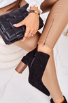 Openwork Boots On A Block Heel Black Michelle