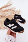 Buty Sportowe Sneakersy Dziecięce Rzep Czarne Viona 