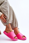 Fashionable Platform Slippers Fuchsia Estella
