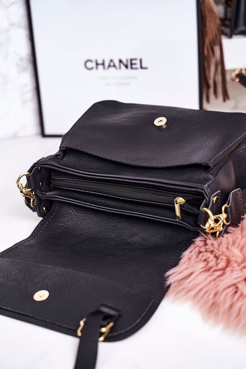 Torebka Listonoszka Z Odpinanym Paskiem LAURA BIAGGI Czarna