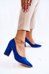 Classic Suede Pumps On A Heel blue Kendra