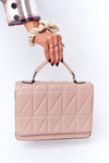 Women's Quilted Messenger Bag Monaco Nude