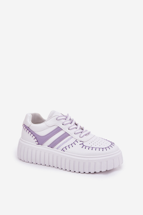 Ladies Sneakers On Platform Purple Ofenale