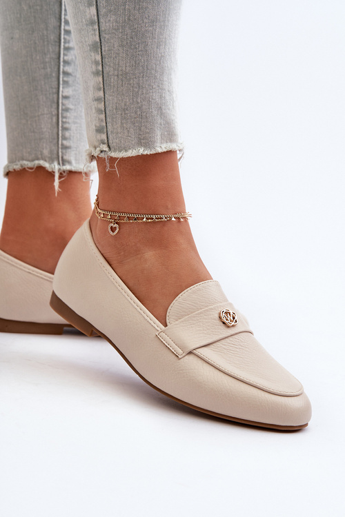 Women's Flat Heel Loafers Beige Sylvaine