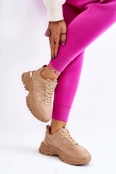 Classic Sport Platform Shoes Dark beige Bowie