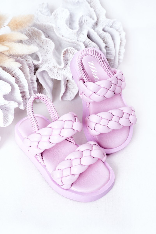 Children's Sandals With Drawstring Purple Cutie-Pie