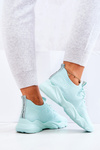 Sneakersy Buty Sportowe Skarpetkowe Miętowe Nolene