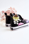 High-top Children's Fabric Sneakers Print Black Dorry
