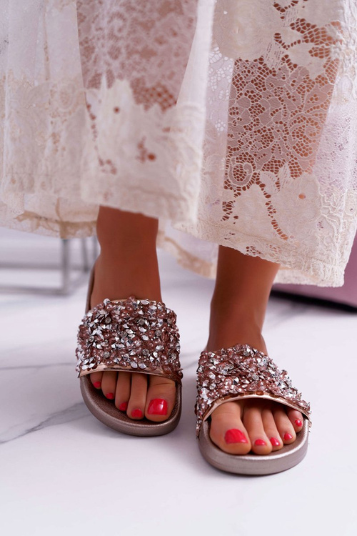 Women's Flip Flops Pink Gold Glamour