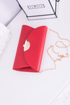 Red Clutch Bag Chain Handbag