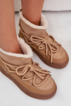 Women's Platform Snow Boots Lined With Fur Camel Aziara