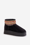 Women's Snow Boots With Pattern On Platform Black Avatharia