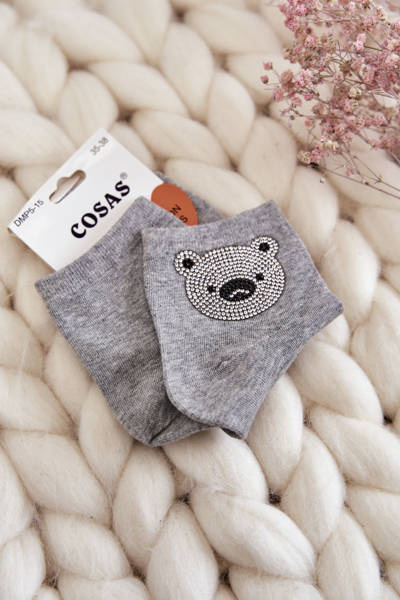 Women's Cotton Socks With Cosas Grey