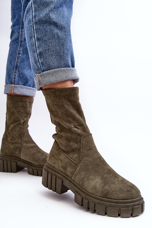 Green low ankle work boots Divella