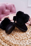 Children's Boots Snow Boots with Fleece Black Kiks