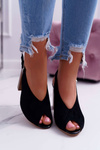 Women's Suede Sandals Black Celian