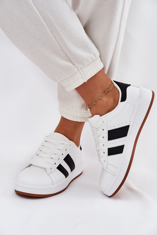 Eko Skórzane Sneakersy Damskie Białe Arlenina 