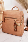Women's Leather Backpack NOBO NBAG-K1800 Beige