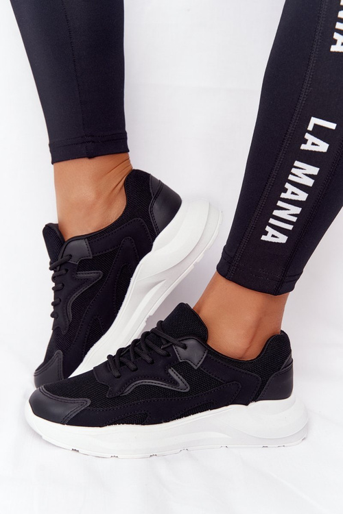 Women's Sneakers On A Chunky Sole Black Delusion