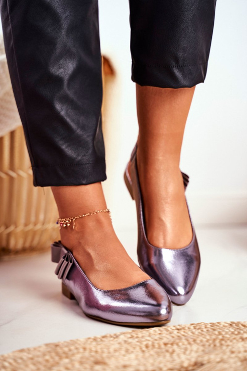 Women's Ballerinas Sergio Leone Silver Metallic BL615 Lilon