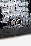 Lacquered handbag case with embossing NOBO BAG5810-M20 Black