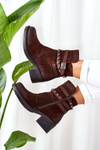 Insulated High Heel Boots Brown Effie