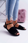 Women's Lu Boo Suede Sandals Black Silena