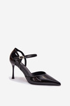 Lacquered High Heels with Strap Black Tarilin