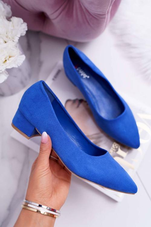 Classic Suede pumps Blue Rheya