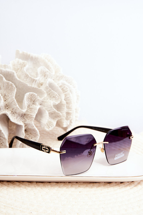 Okulary Przeciwsłoneczne Z Filtrem UV Damskie UV400 Czarno-Złote