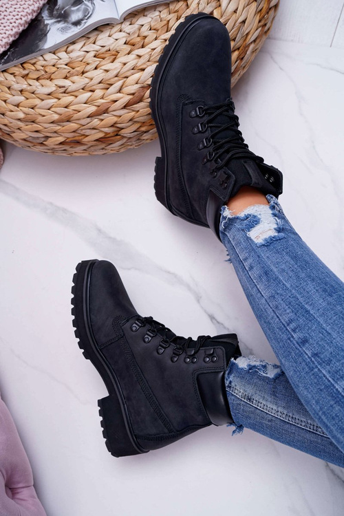 Women's Booties Trappers Big Star Black EE274033