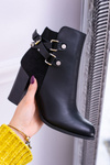 Black Stiletto Boots with Straps Lico Suede Nevada
