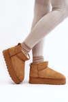 Women's Snow Boots on Platform with Faux Fur Lining Camel Xamella