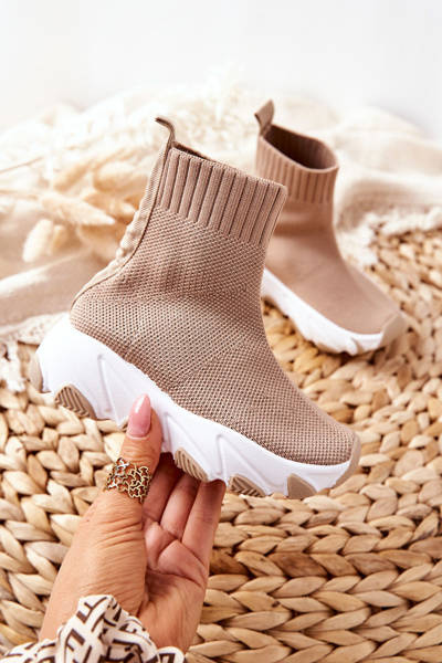 Dziecięce Młodzieżowe Obuwie Sportowe Beżowe Callobe