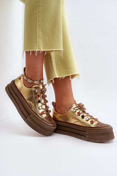 Women's Platform Sneakers GOE NN2N4055 Gold