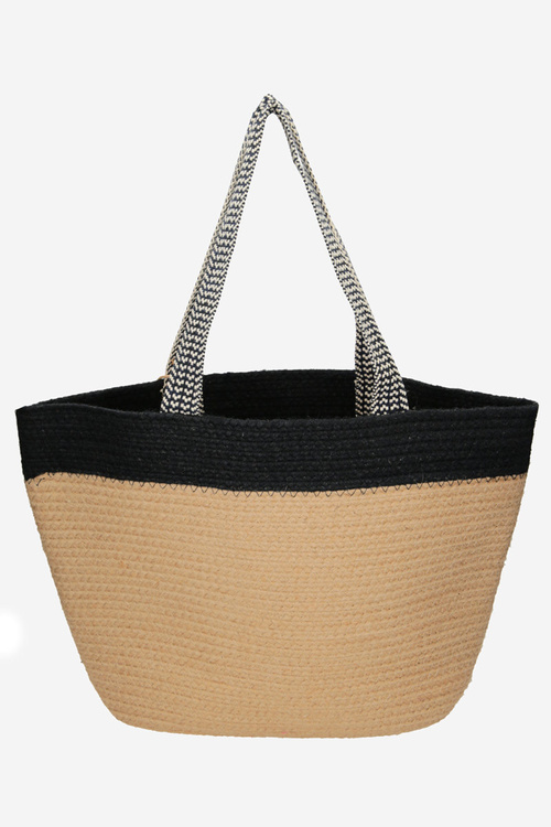 Beach Basket Bag NOBO XP0400-C020 Beige-Black