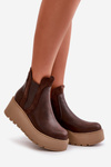 Women's Insulated Platform And Wedge Boots Brown Mivanira