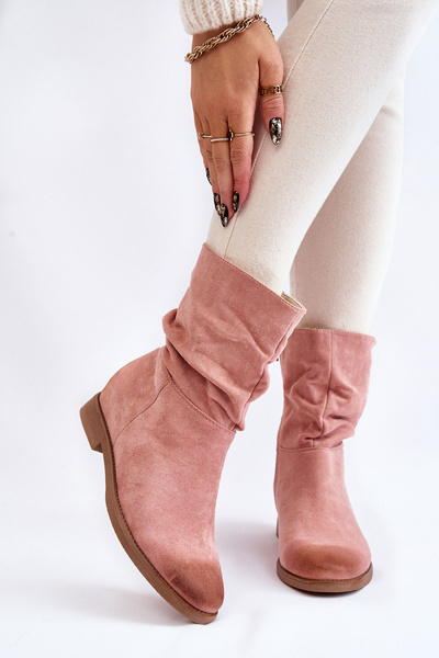 Women's Suede High Boots Pink Venis