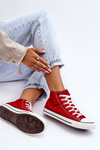 Women's Classic High Sneakers Red Remos