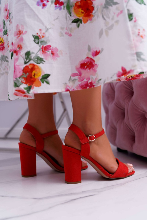 Women's Suede Sandals Red Baloo